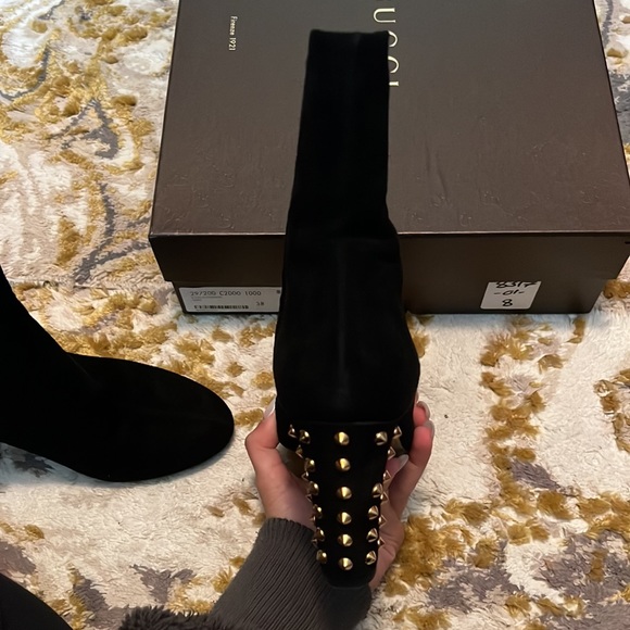 Gucci suede studded boots have been worn size 38 - Picture 7 of 13
